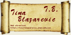 Tina Blažarević vizit kartica